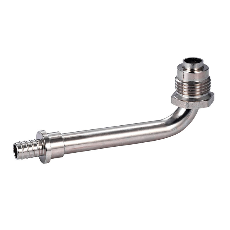 Nickel-plated flared copper bent tube welding assembly