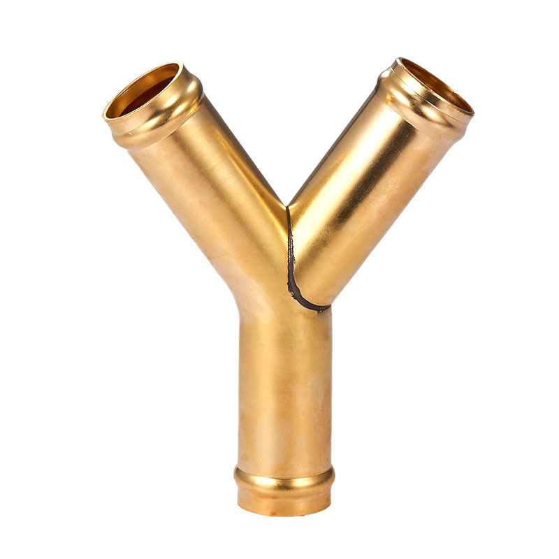 Y-type brass welded tee