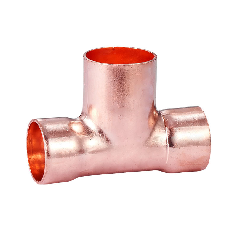 Three-way connector with flared ends