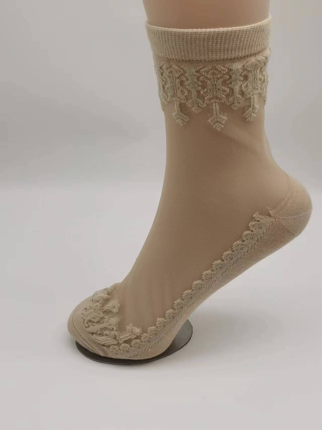 Women's socks-cotton bottom crystal silk(Item No.003)