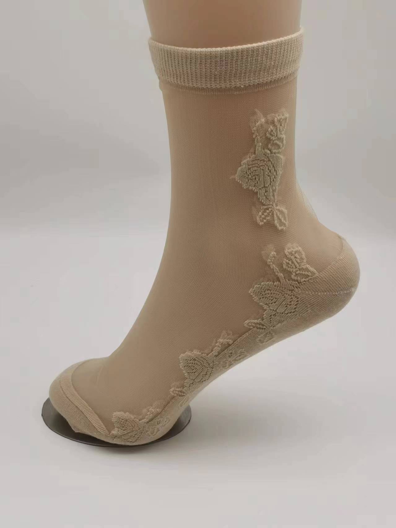 Women's socks-cotton bottom crystal silk(Item No.002)
