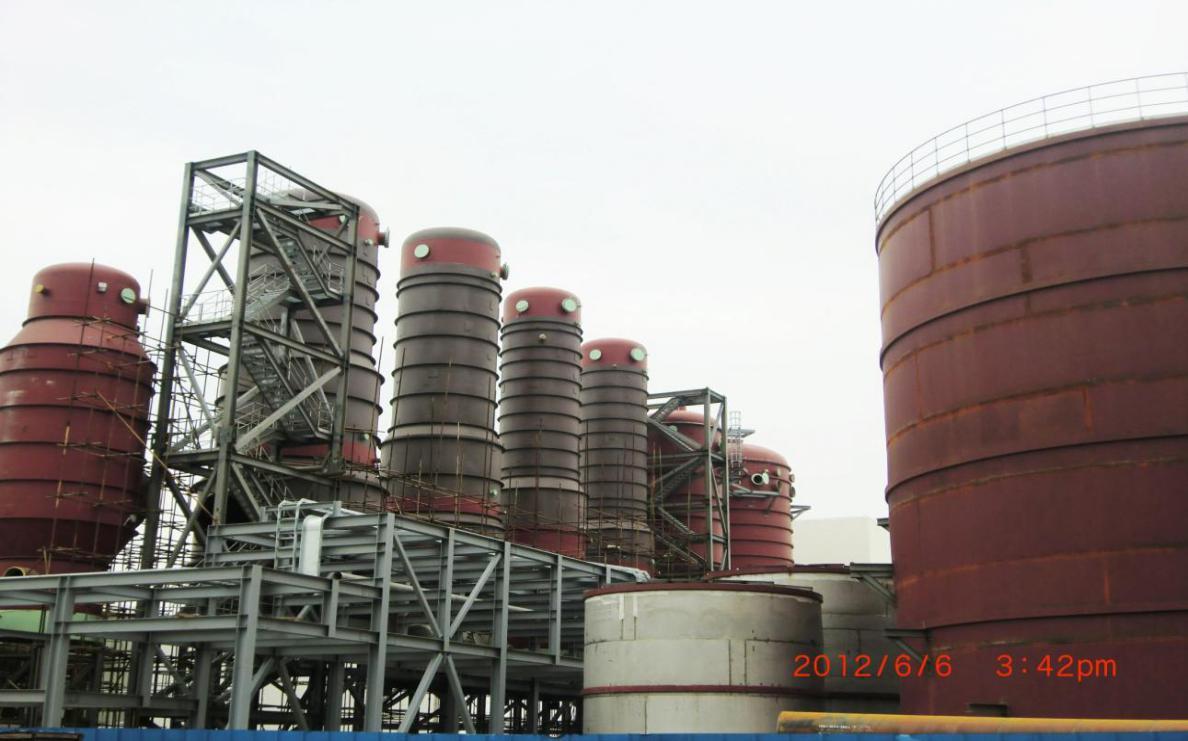Installation of a washing tower for a 800,000-ton-per-year pulp production facility at Prince, Nantong, Jiangsu