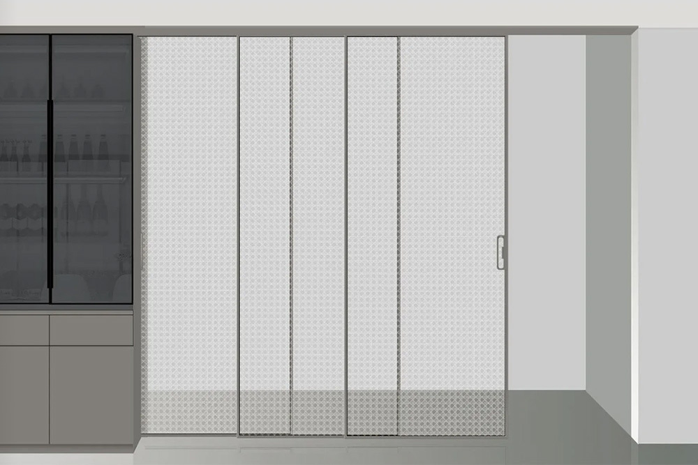 Glass Door  R-1401 Moonlight Grey