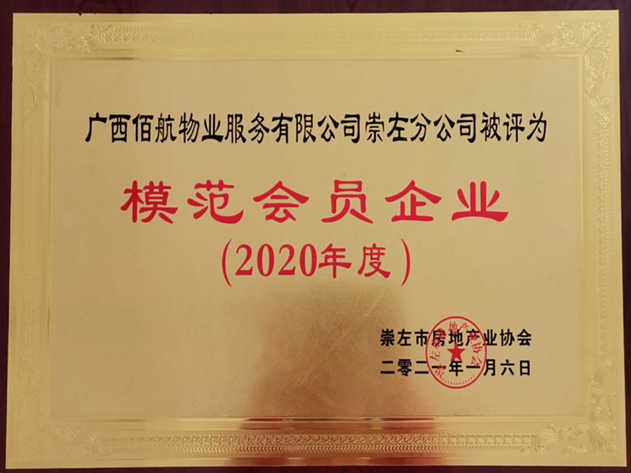 獲得崇左市房地產(chǎn)業(yè)協(xié)會(huì)模范會(huì)員企業(yè)獎(jiǎng)牌. 獲得崇左市房地產(chǎn)業(yè)協(xié)會(huì)模范會(huì)員企業(yè)獎(jiǎng)牌.