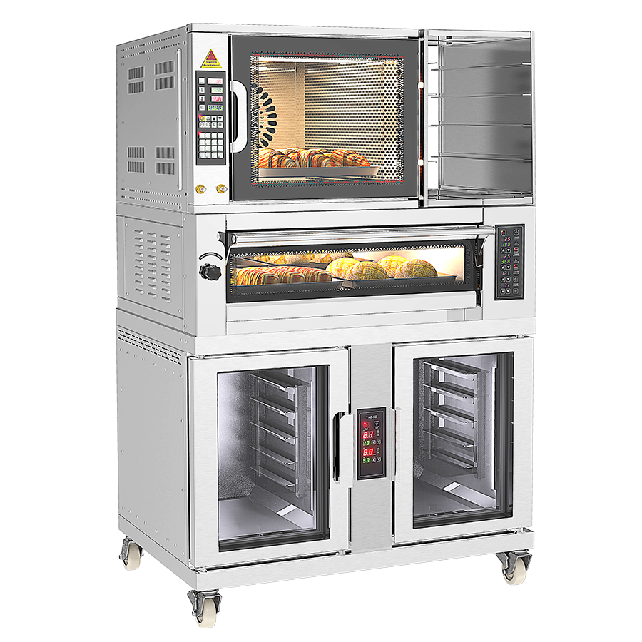 5 hot air ovens + 1 layer 1 tray + 10-tray proofing box YKZ-5A+YXD-F30A+YXZ-10