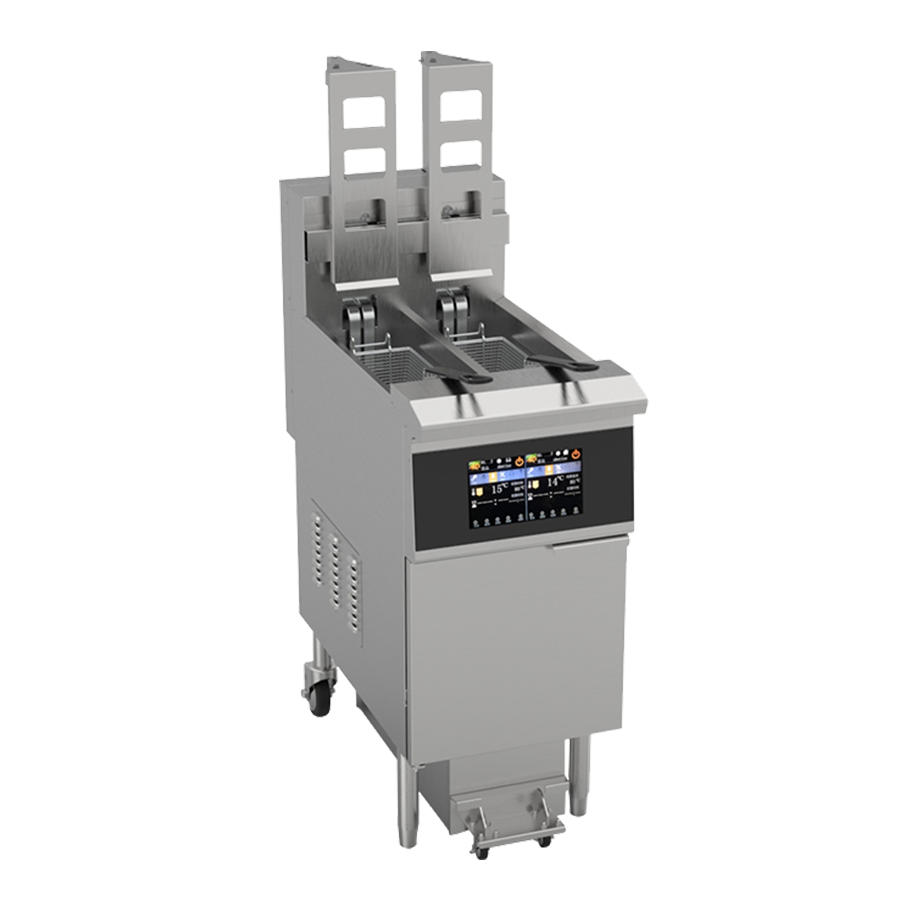 Automatic lifting double-cylinder touch screen electric fryer CNIX-H213L