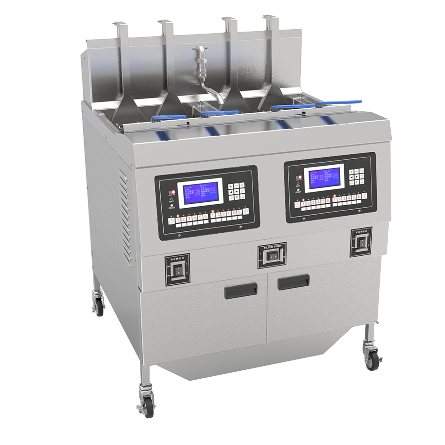 Automatic lifting double-cylinder microcomputer fryer OFE-H322L