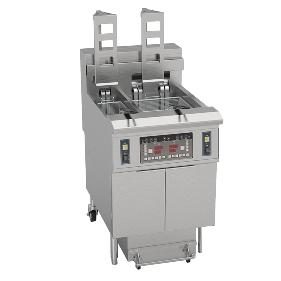 Automatic lifting double-cylinder microcomputer electric fryer OFE-H239