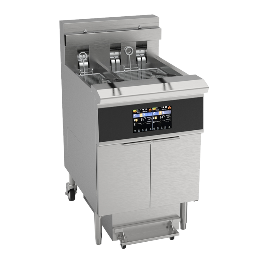 Double-cylinder touch screen electric fryer CNIX-239L