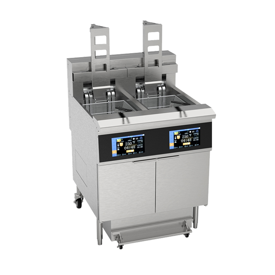 Automatic lifting double-cylinder touch screen electric fryer CNIX-H226L