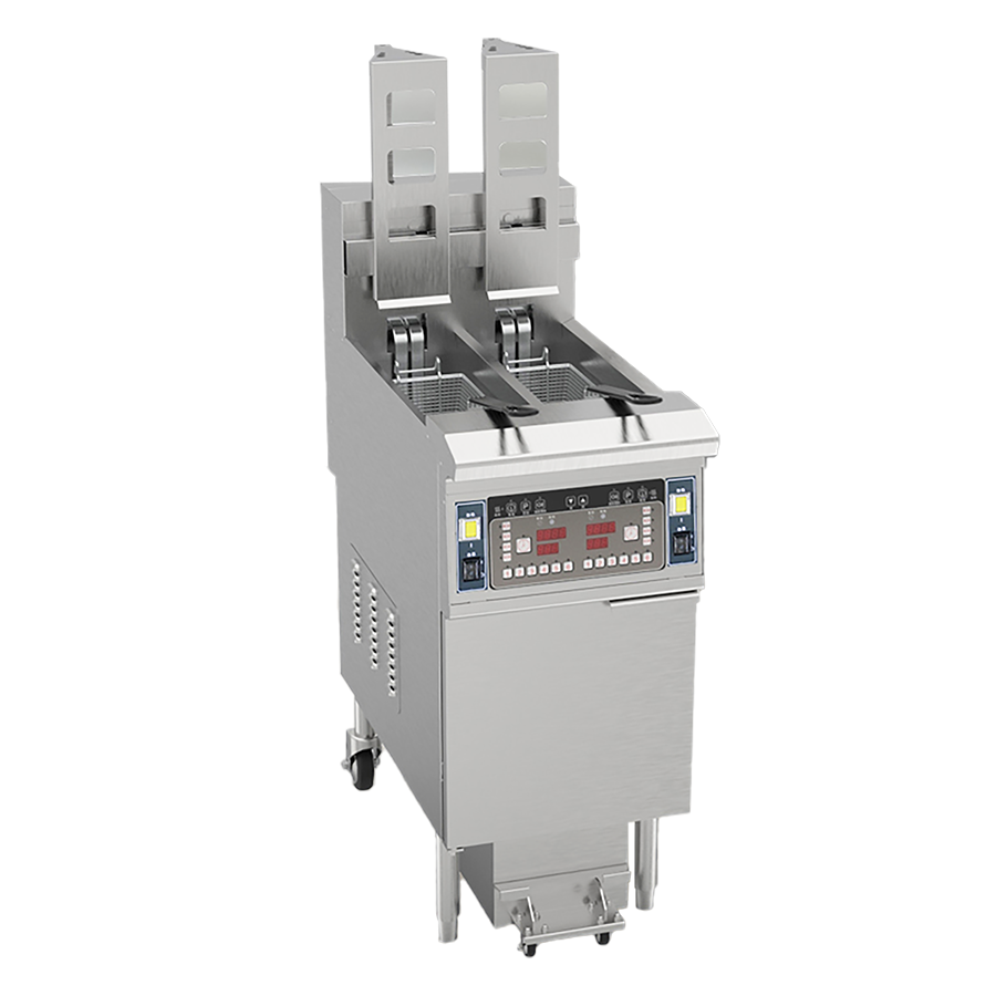 Automatic lifting double-cylinder microcomputer electric fryer OFE-H213