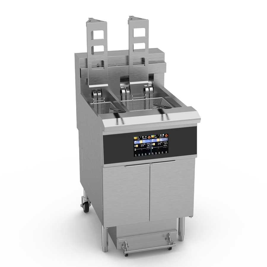 Automatic lifting double-cylinder touch screen electric fryer CNIX-H239L