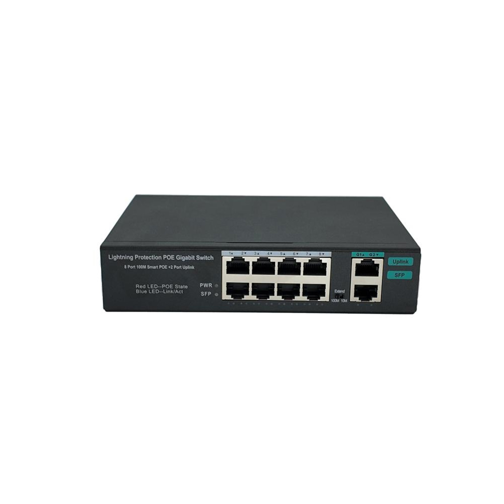 8+2 Uplink Gigabit POE Switch Parameters 120w