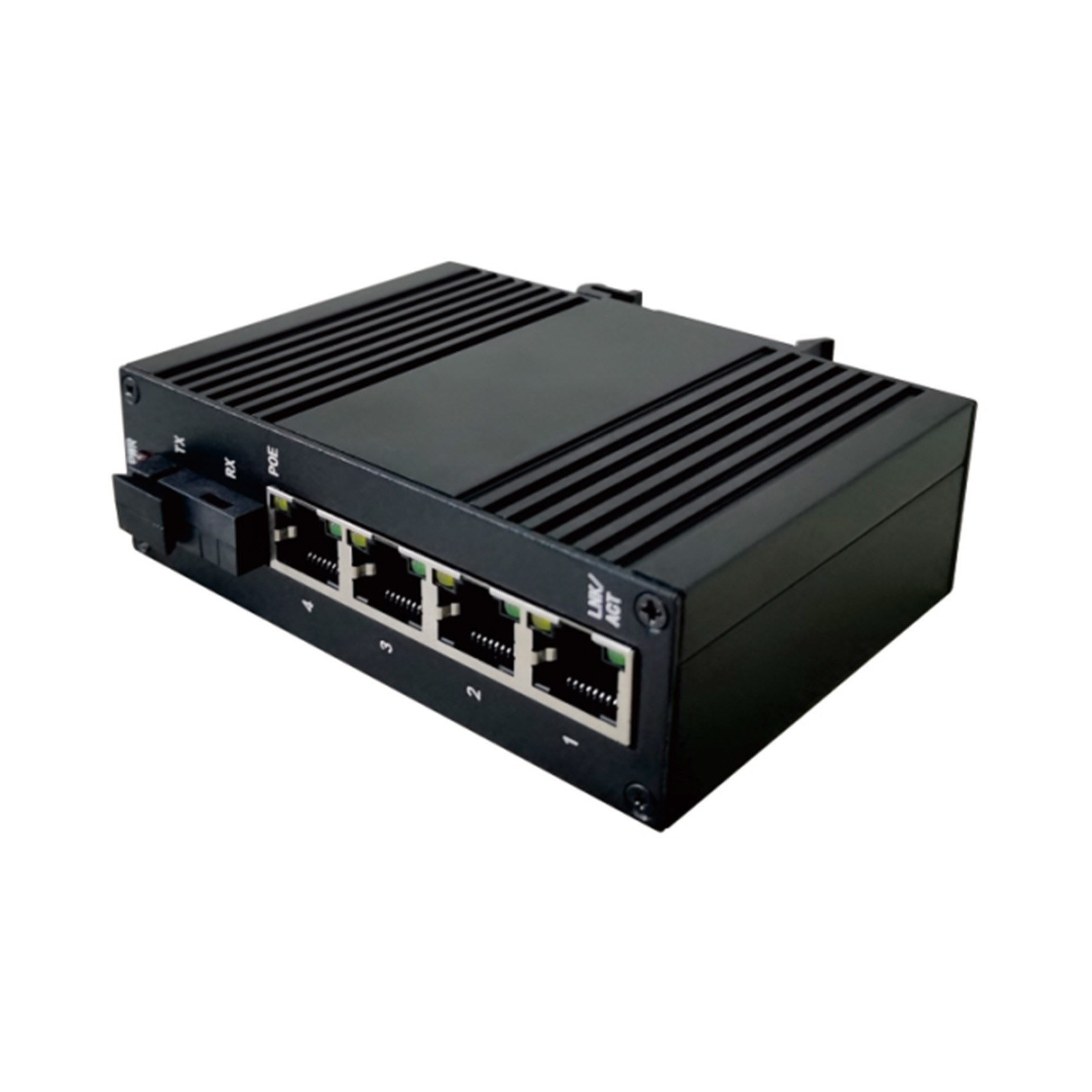 Industrial Grade Gigabit 1 SC 4 RJ45 Optical Switch