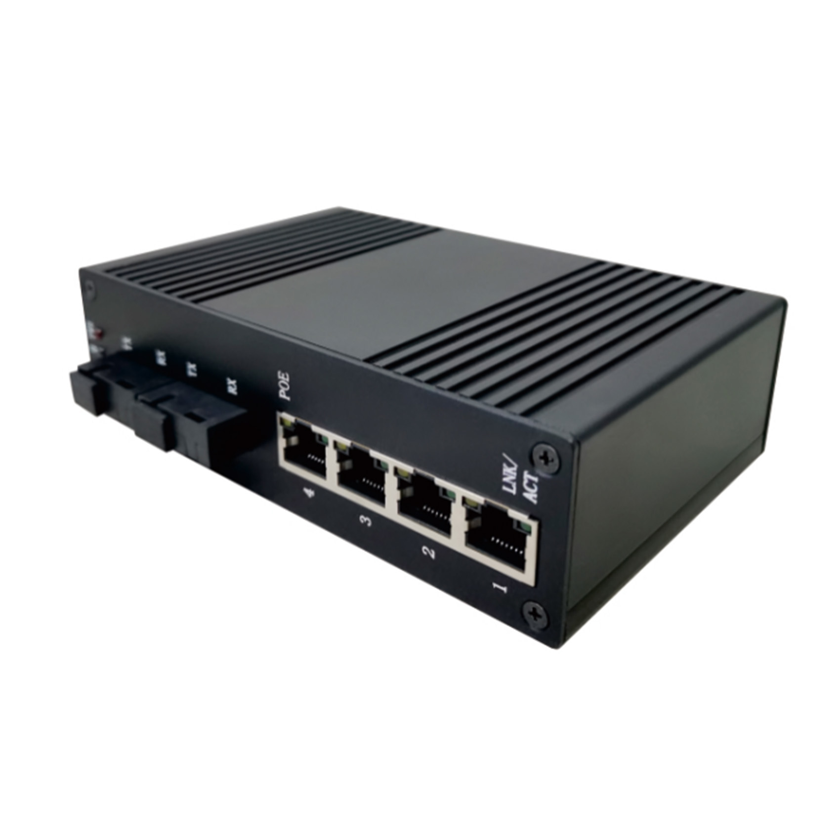 Industrial Grade Gigabit 2 SC 4 RJ45 Switch