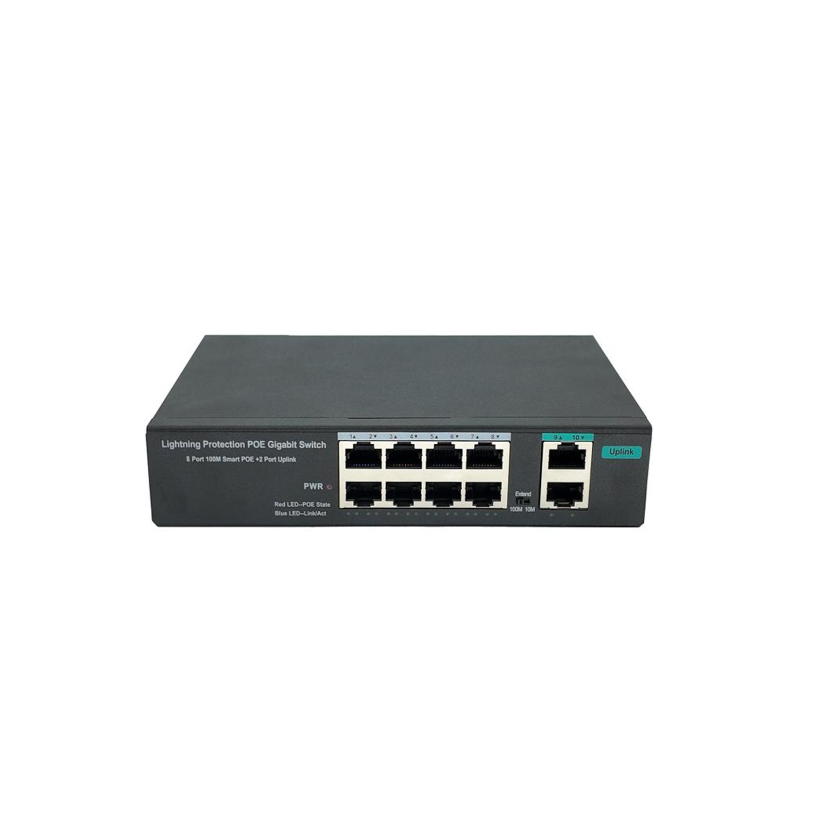POE 8+2 full megabit switch 120W
