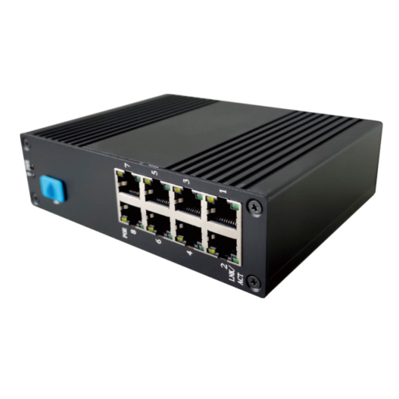 Промышленный конвертер средств массовой информации Megabit 1 SFP 8 RJ45 ранга оптически