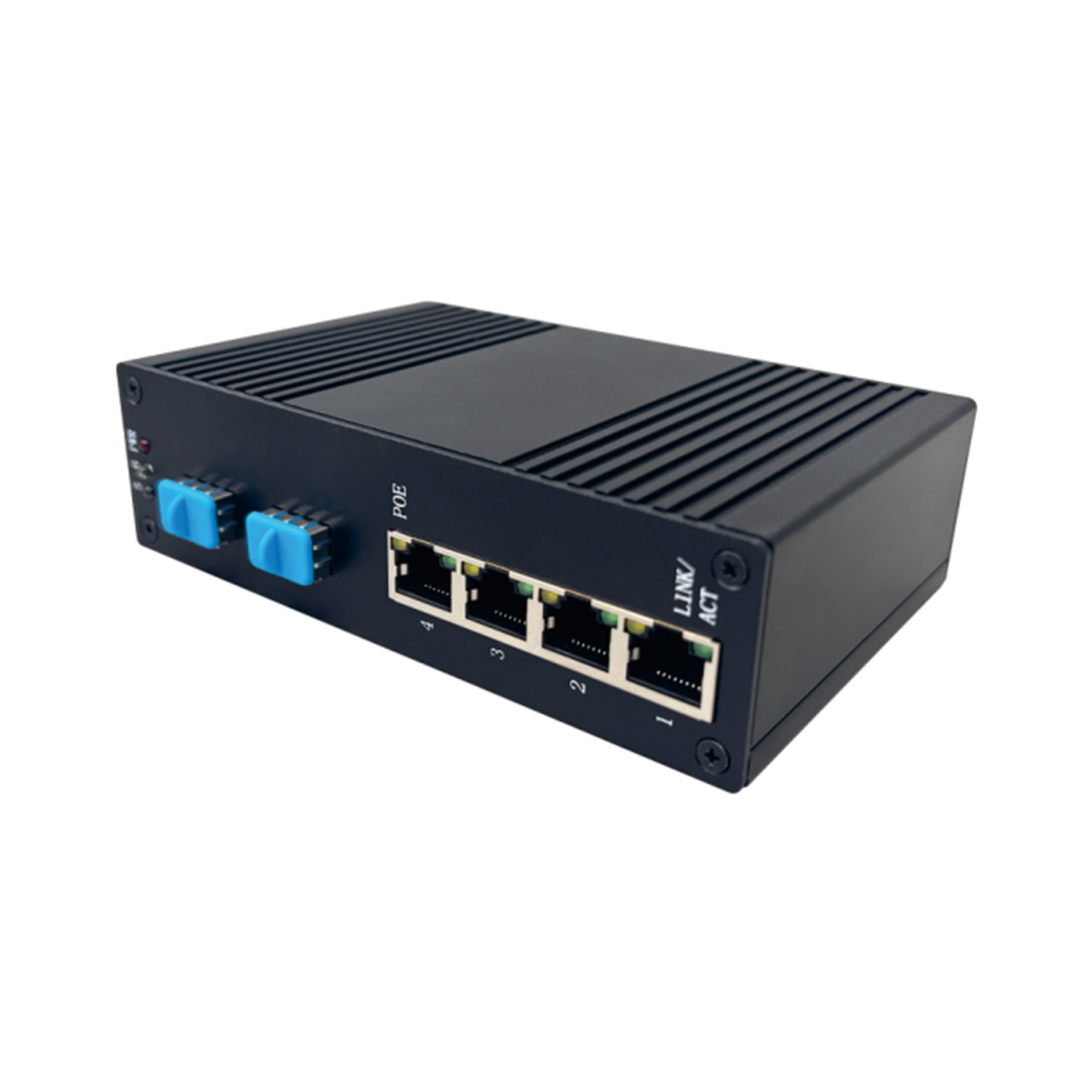Industrial Grade Megabit 2 SFP 4 RJ45 Optical Media Converter