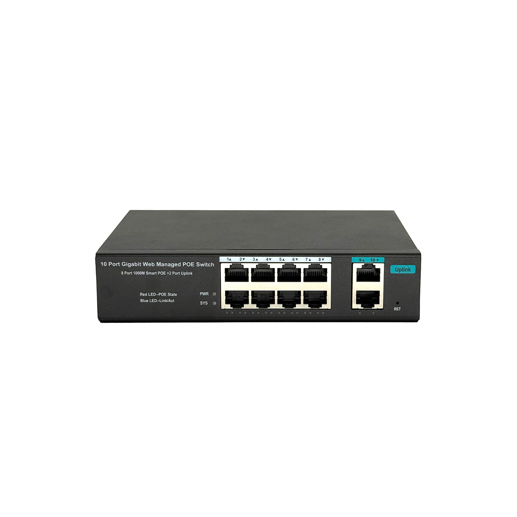 WEB Management POE 8+2SFP Switch Parameters