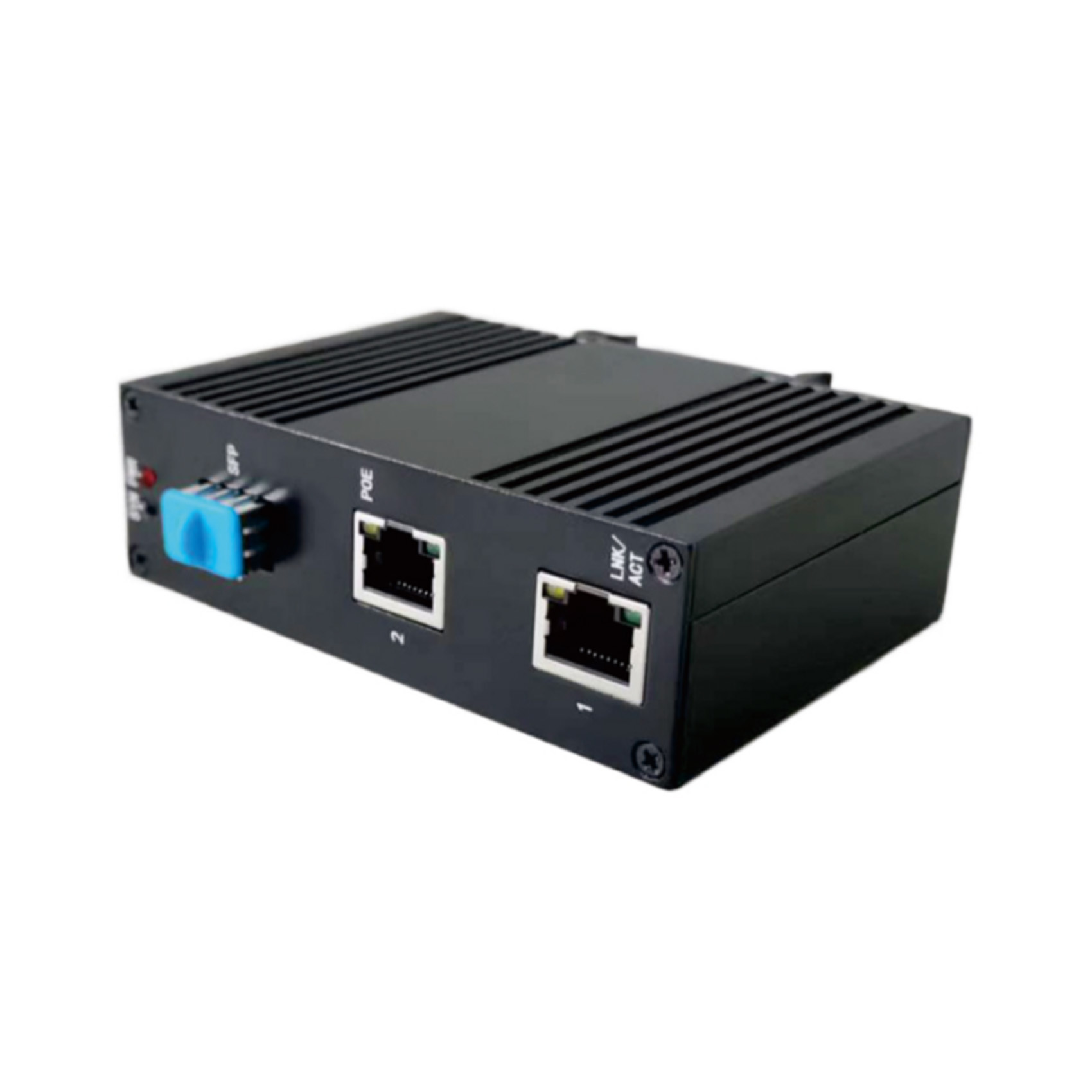 Industrial Grade Megabit 1 SFP 2 RJ45 Optical Media Converter