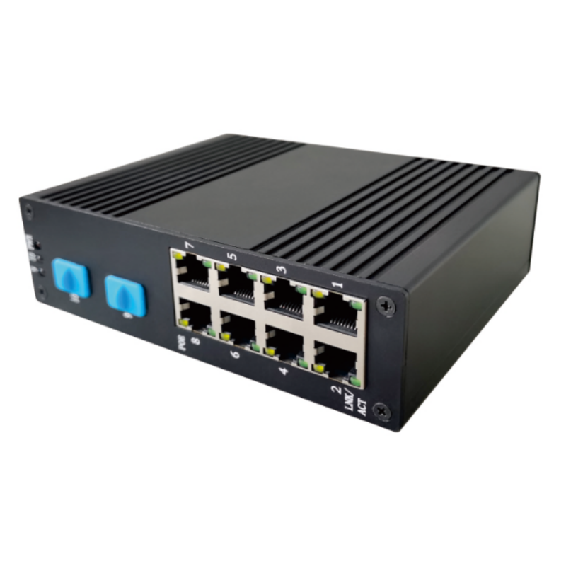 Промышленный конвертер средств Megabit 2 SFP 8 RJ45 ранга оптически