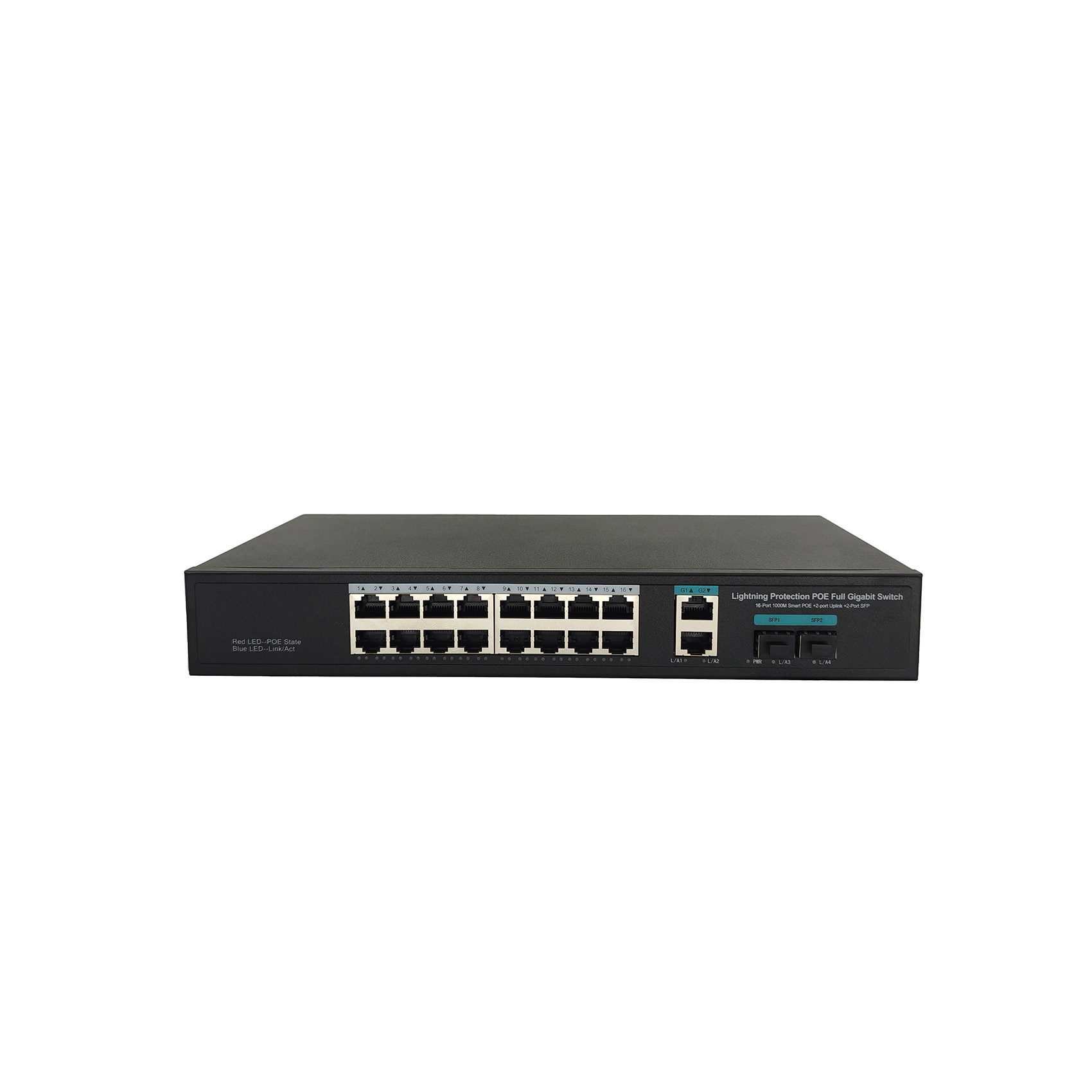 16+2 Full Gigabit POE Switch Parameters (400W-desktop)