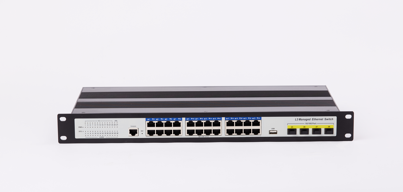 1U Industrial 24+4 10GbE L3 Managed Ethernet Switch Parameters
