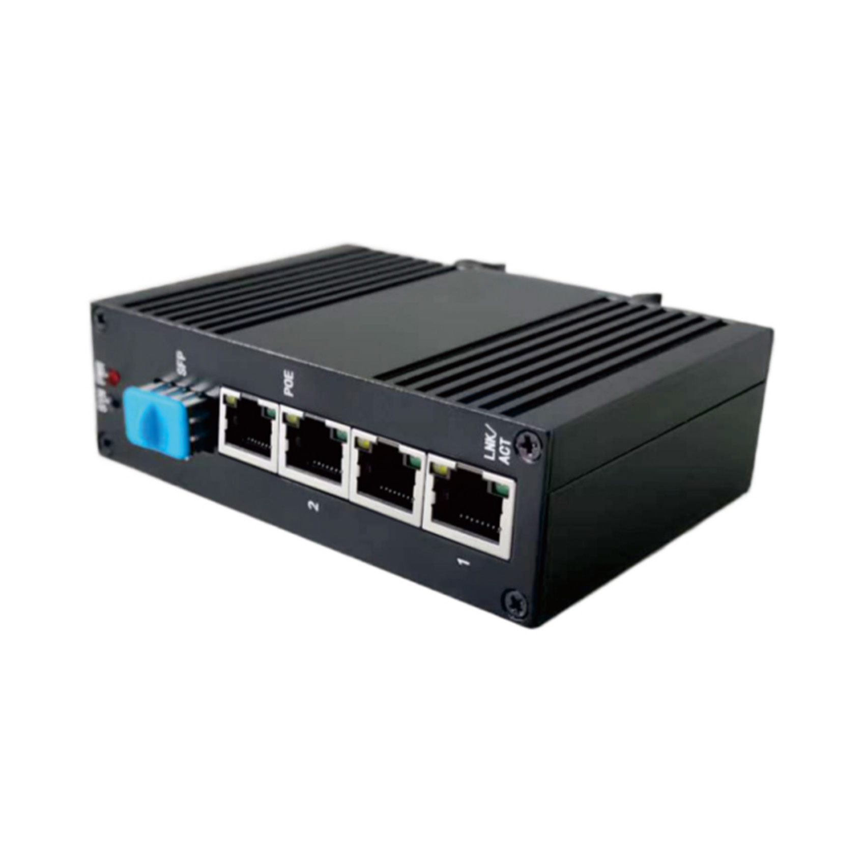 Industrial Grade Megabit 1 SFP 4 RJ45 Optical Media Converter