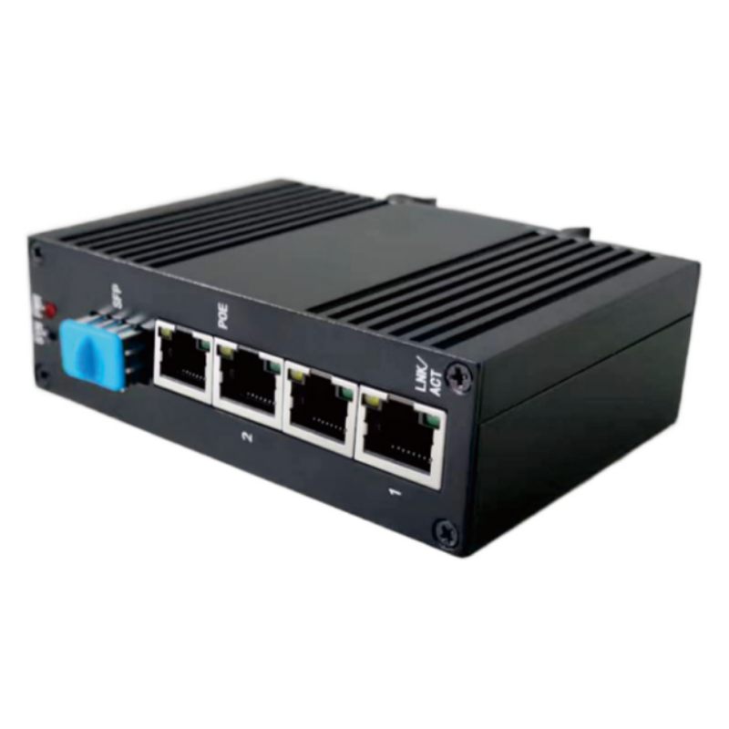 Промышленный конвертер средств массовой информации Megabit 1 SFP 4 RJ45 ранга оптически