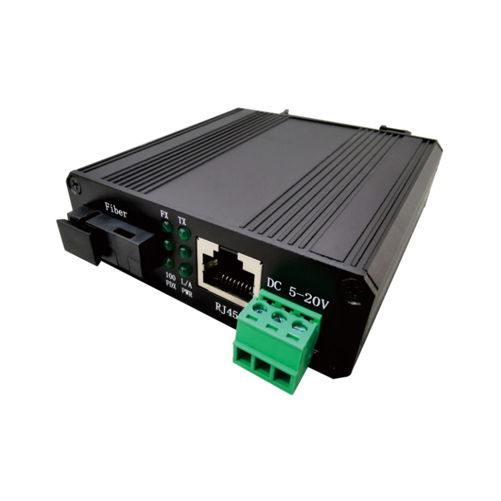 Industrial Grade Megabit Slideway 1 SC 1 RJ45 Optical Media Converter