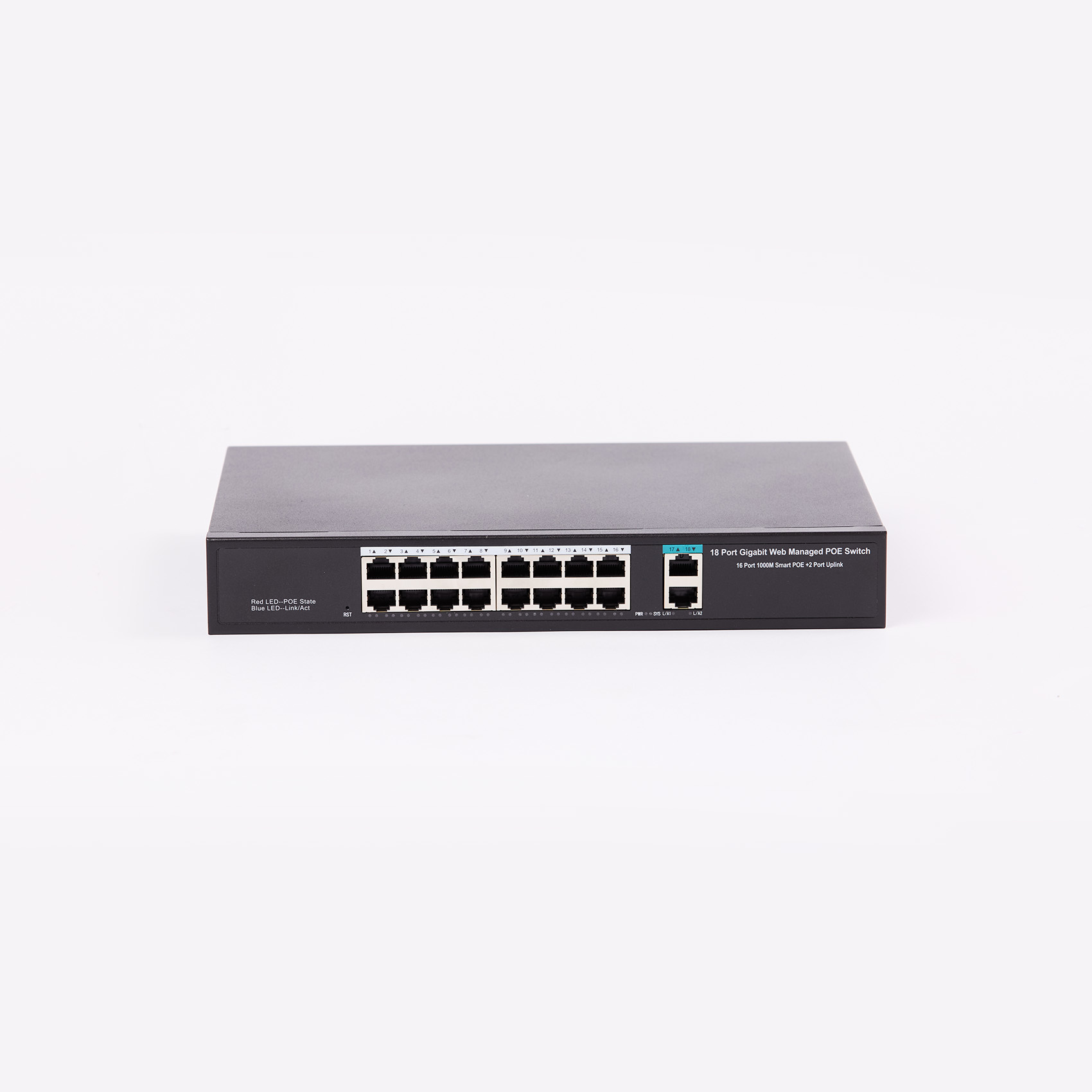 WEB Management POE 16+2SFP Switch Parameters