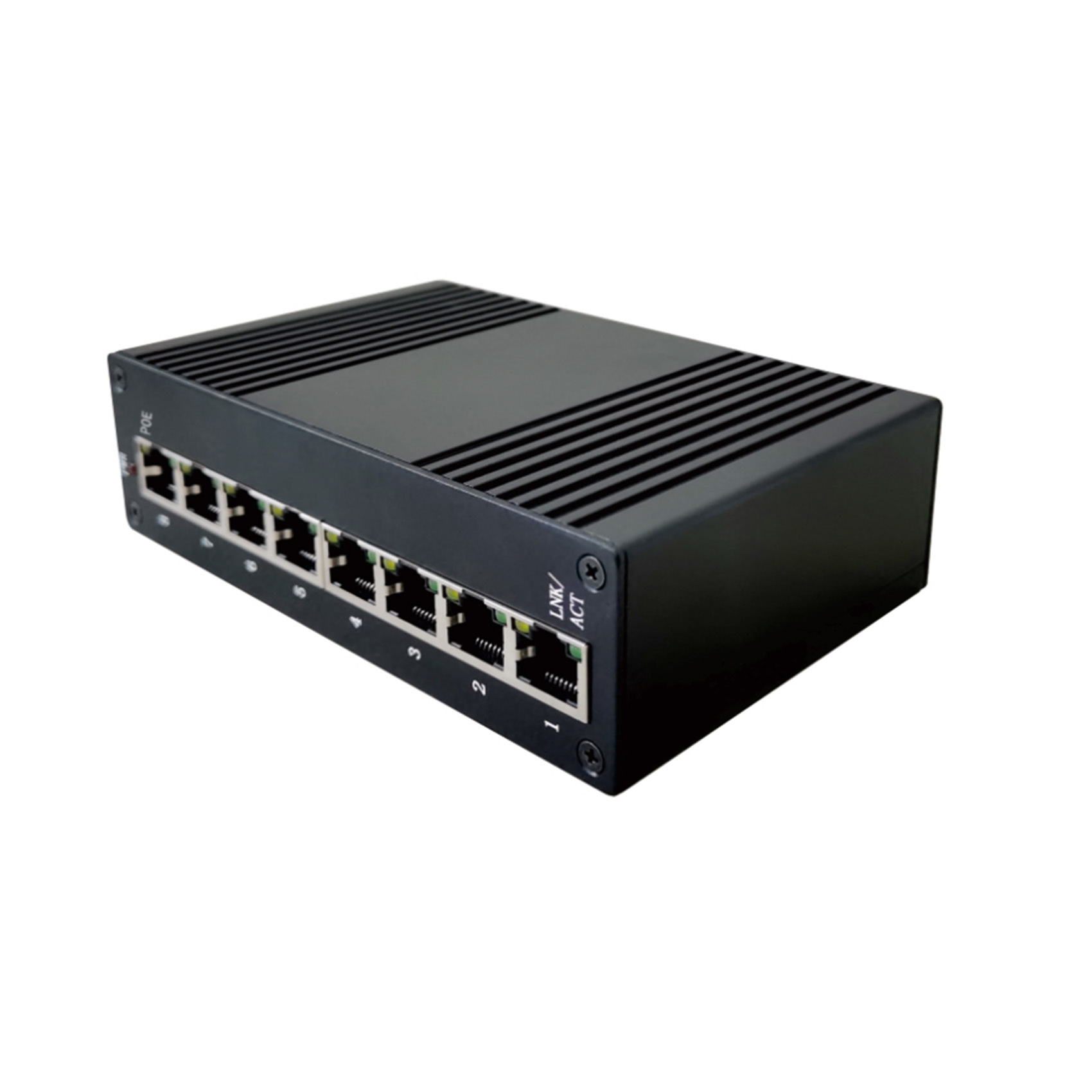 8-port Megabit Industrial DIN-Rail Switch