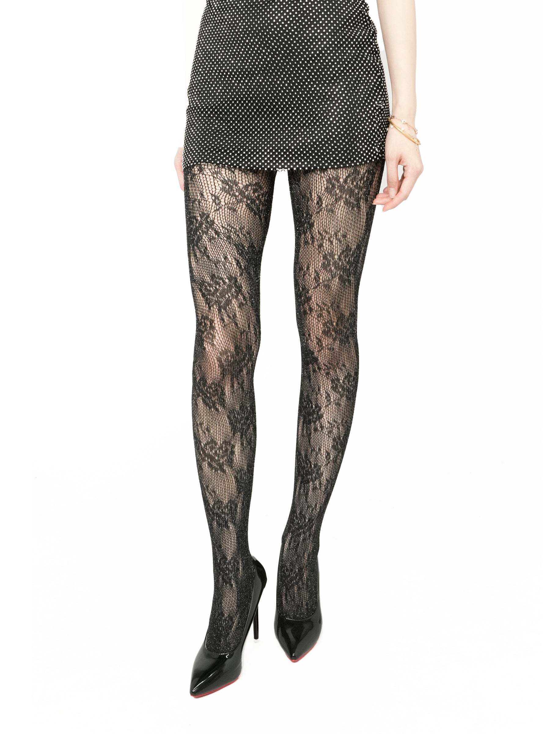 Luxury Lurex Jacquard Tights