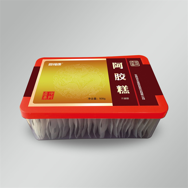 同福康塑料盒阿胶糕木糖醇500g