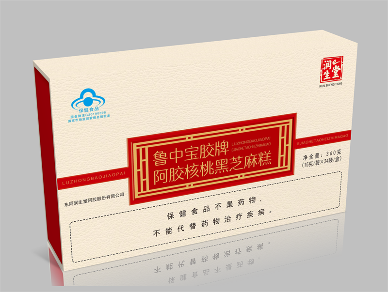 鲁中宝胶牌阿胶核桃黑芝麻糕360g