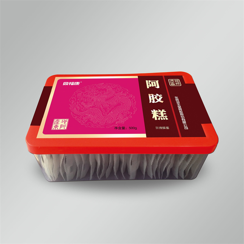 同福康塑料盒而阿胶糕玫瑰蜂蜜500g