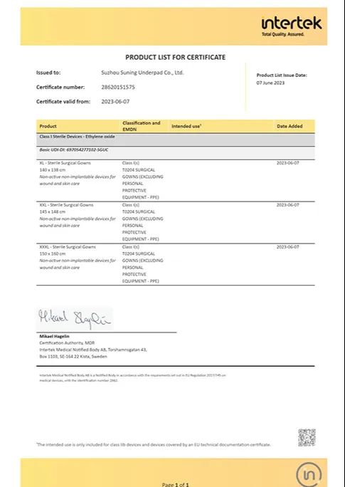 Certification