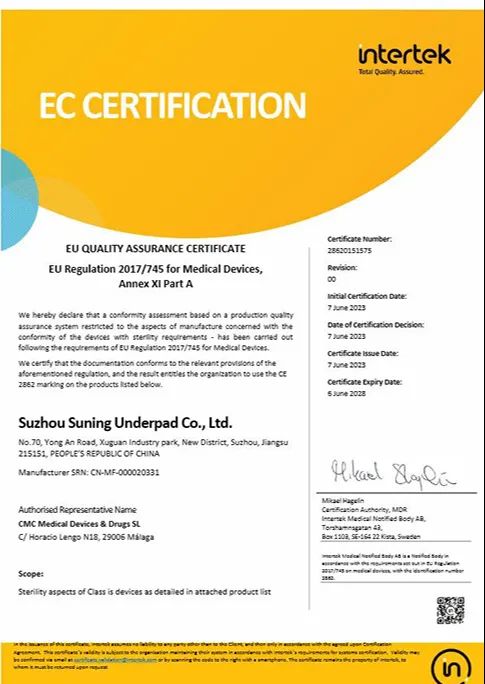 Certification