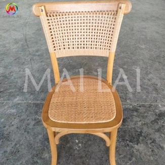 High Quality Modern Party Wood Rattan Backrest Chairs