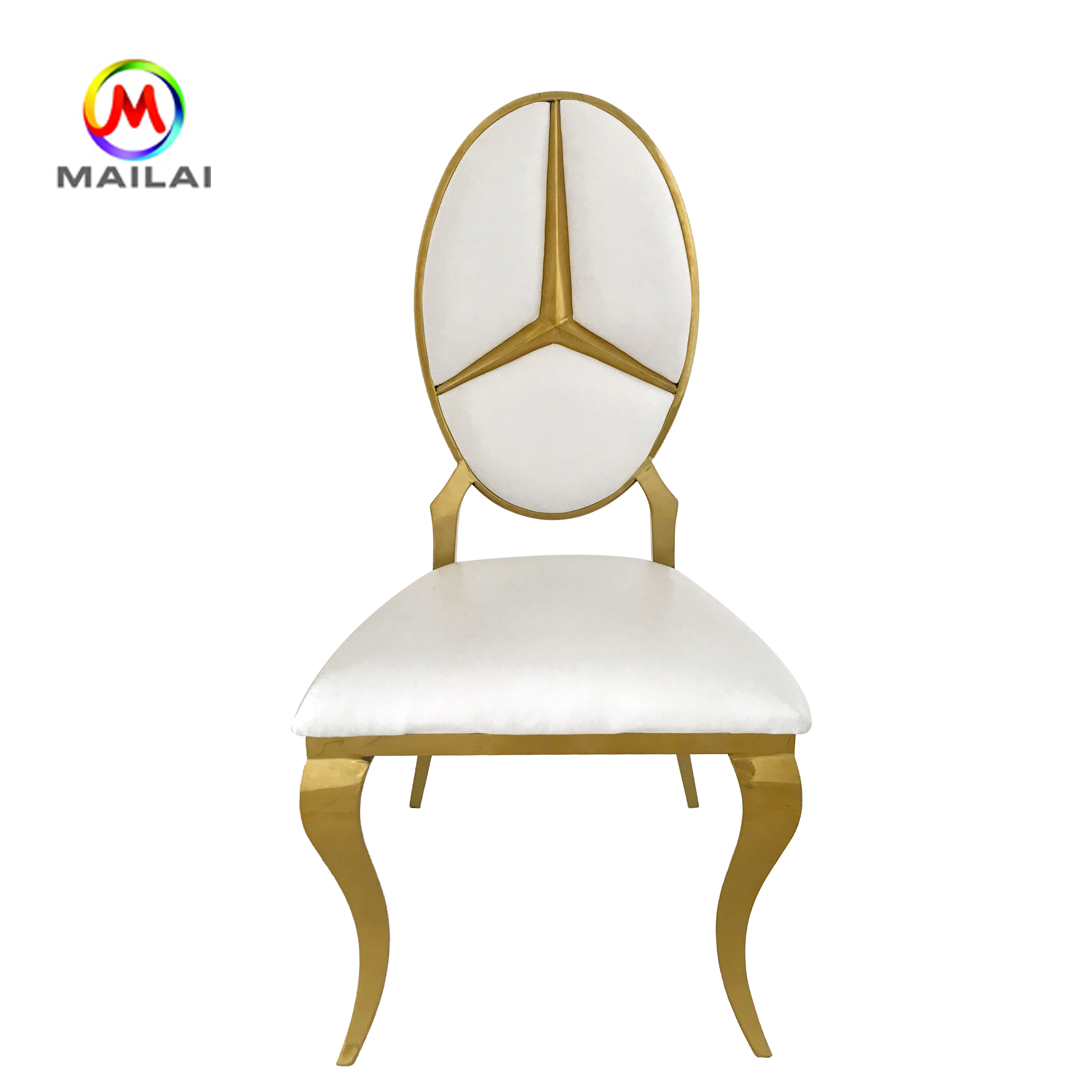 Popular Hotel Party Events Furniture Gold Stainless Steel Leg Wedding Dining Chair