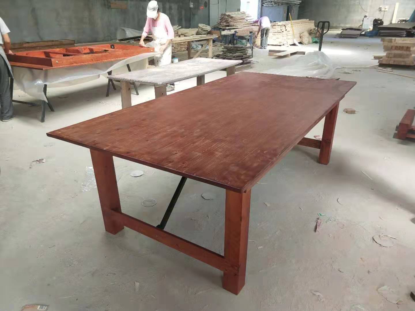 Antique Wooden Folding Dining Room Table for Family Furniture