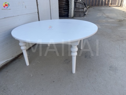 New Design Solid Pine Wood Round Event Farmhouse Dining Table