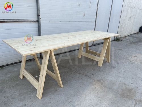 Antiqu Solid Teak Wood Furniture Outdoor Garden Sets Long Wood Table for Wedding Party Pine Wood Country Farmhouse Table