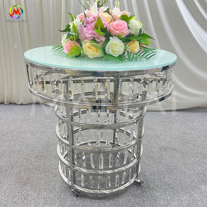 Hot Sale Gold Stainless Steel Bird Nest Shape Round Wedding Center Cake Table Stand Furniture for Party Events
