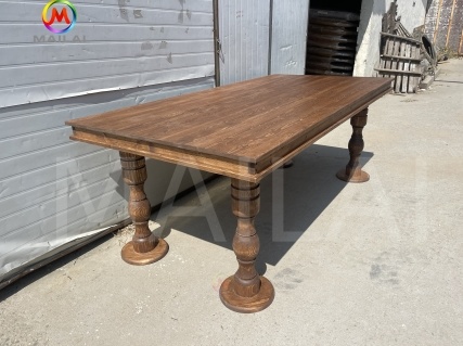 Wholesale Solid Pine Wood Farmhouse Table Wedding Hotel Banquet Folding Tables