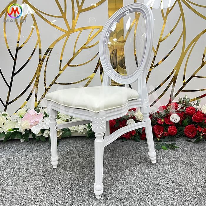 Good Sale Event Party Luxury Furniture Resin Plastic Outdoor Stackable White O Back Chairs for Wedding