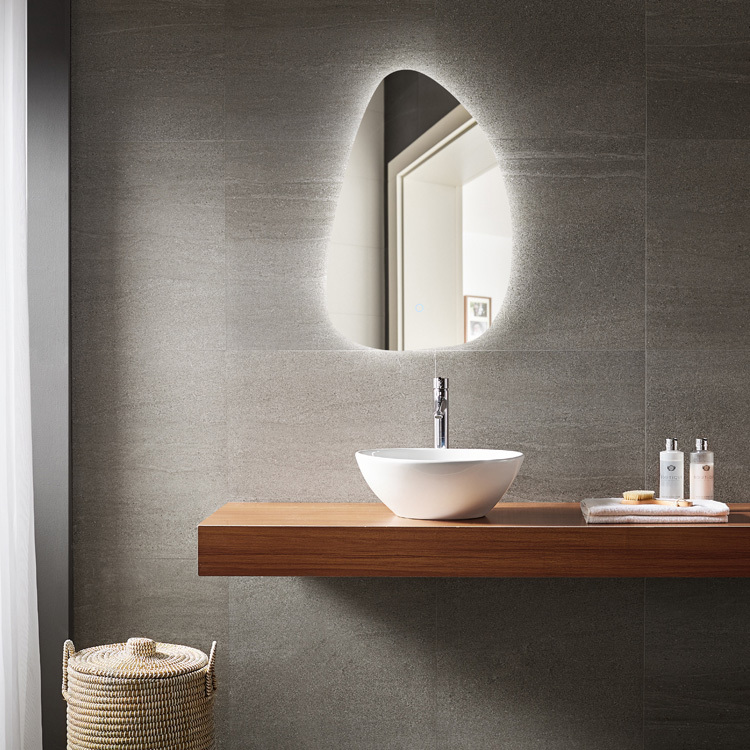 Egg shape Illuminated bathroom mirrors