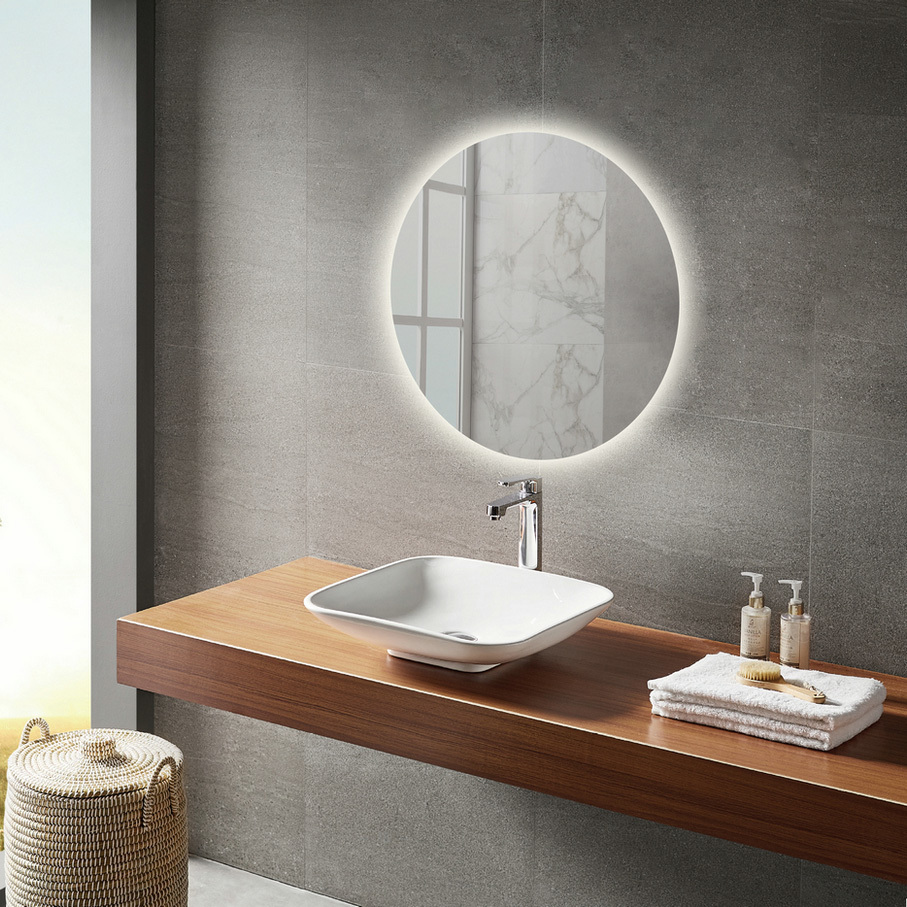 Custom wall mounted toliet led mirror with lights