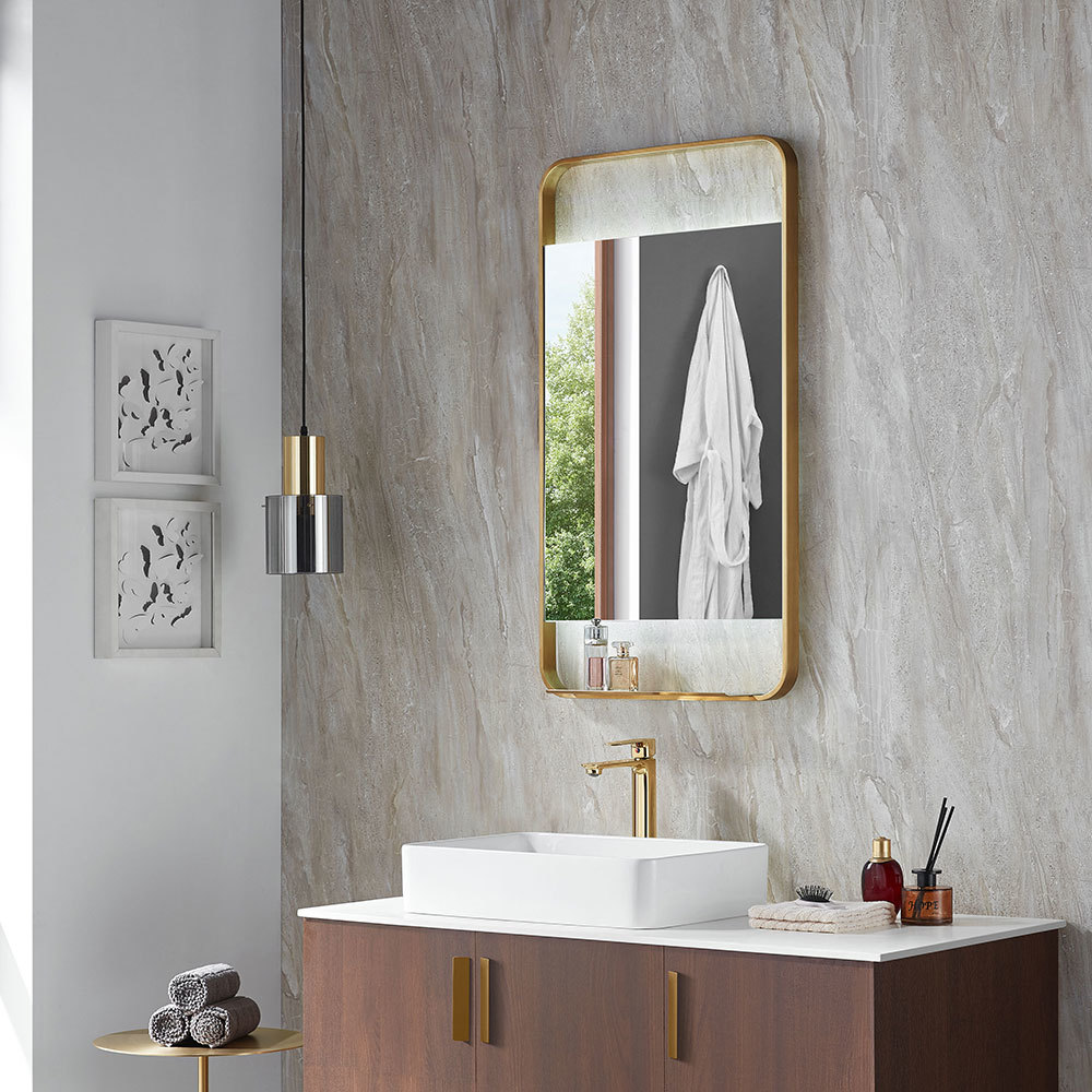 Backlit led makeup bathroom mirror with lights