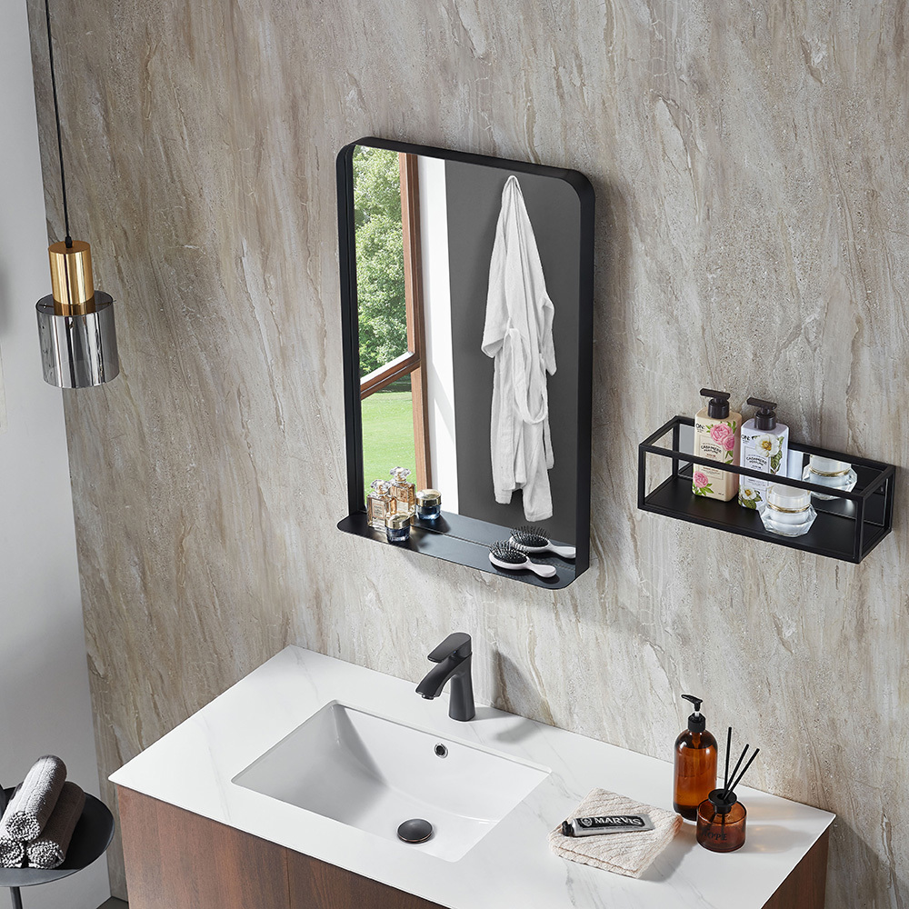 Modern vanity wall mirror with storage